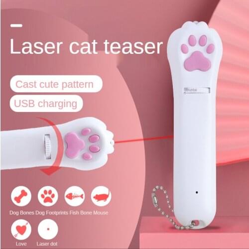 Cat Claw Laser Infrared Toys Multi-pattern Six In One Cat Pen USB Charging Kitten Laser Pointer Supplies Cat Toys Interactive