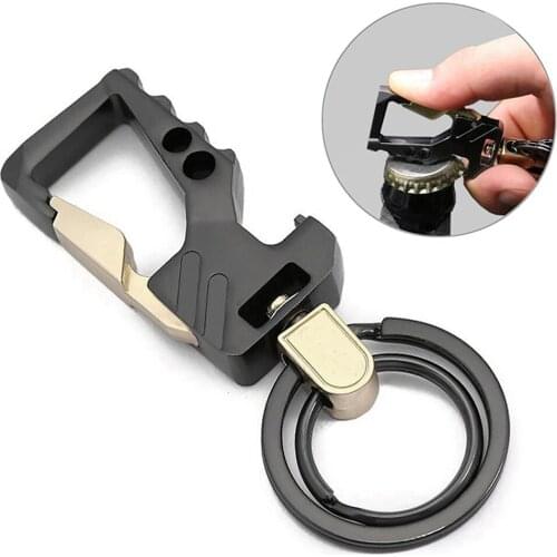 Metal Car Key Double Ring Key Holders Multi Function Key Organizer Car Key Chain Business Gifts
