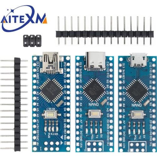 Mini / Type-C / Micro USB Nano 3.0 With the bootloader compatible Nano controller for arduino CH340 USB driver 16Mhz ATMEGA328P