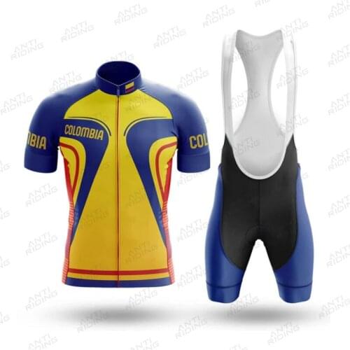 2022 New Colombia 2022 Cycling Jersey Set Cycling Clothing Maillot Cycling Clothes Bib Shorts Set Men Bike Ropa Ciclismo Bike