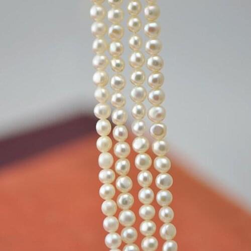 New Arrival Natural Pearl Loose Beads 3-4mm White Freshwater Pearl 35cm One Full Strand Hot Sale DIY Women Gift Fine Jewelry