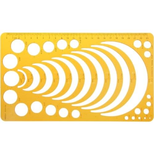 K Resin Template Ruler Stencil Measuring Tool For Drawing Many Size Round Circle K5DB