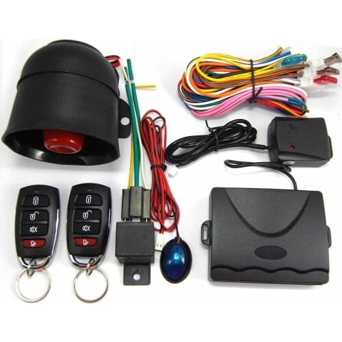 1 Set Car Vehicle Protection Alarm Security Warning System Entry Keyless Siren +2 RF Remotes M802B-8101