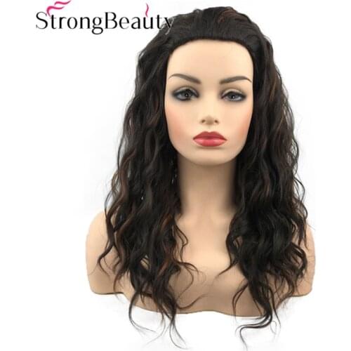 StrongBeauty Synthetic Long Wavy Wig Capless Wigs Womens Hair