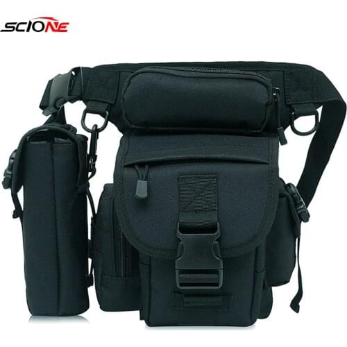 Multifunctional Men Drop Leg Bag Military Waist Packs Belt Hip Bum Travel Shoulder Bags Outdoor Tactical Hiking Camping XA205G