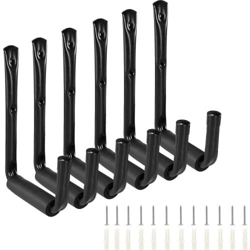 Heavy Duty Garage Hooks Storage Utility Hooks Wall Mounted Kayak Hooks Hangers Organizer with Screws and Wall Anchors