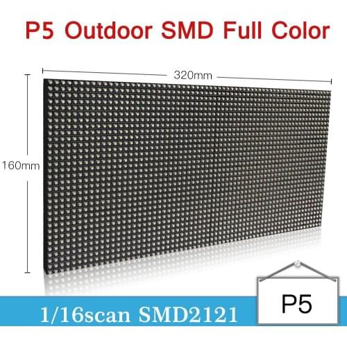 P5 Outdoor Led Display Module Tv Panel Video Wall P5 Sign Board Led Display Wall Screen RGB Full Color 320*160mm 64*32 pixel