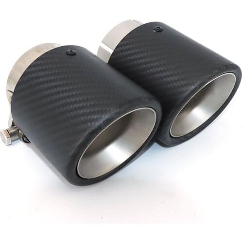 Exhaust pipe modified carbon fiber forged twill matte material exhaust tail throat flared style 120mm length tail mouth DZ018