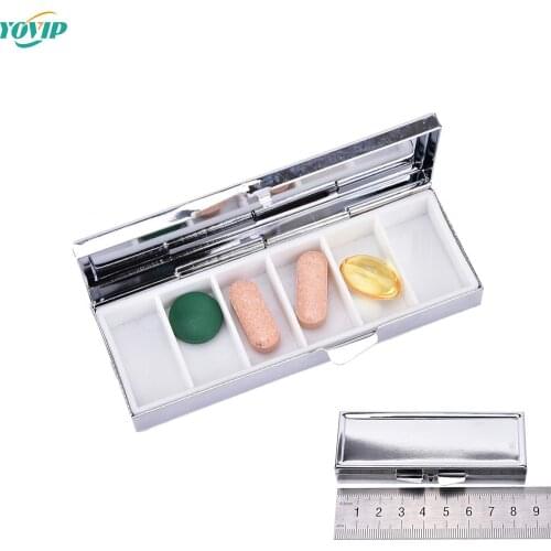1pc 6 Grids Medicines Organizer Pill Box Pill Case Container Damp Proof Medical Dispensing Box High Quality