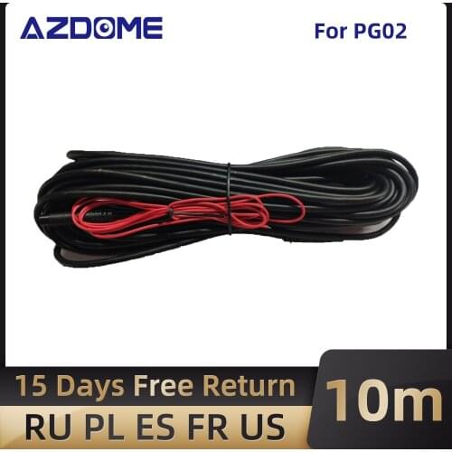 10M Extension cord For AZDOME PG02 PG12 DVR Video Recorder Backup Cameras
