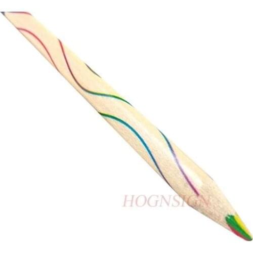 2pcs Four color concentric rainbow pencils children writing drawing students doodle wooden rainbow pencils