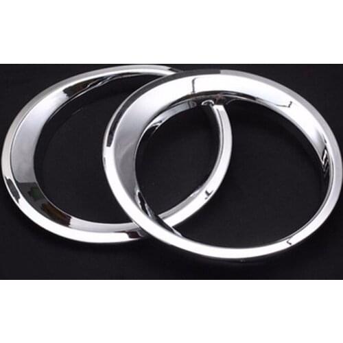 2pcs/set Silver Chrome ABS Front Head light Lamp Cover Trim Ring Circle Styling Fit For Jeep Patriot 2011-2015