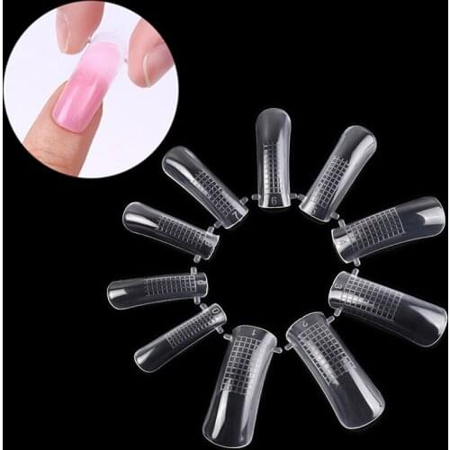 20Pcs/Pack Quick Building Mold Tips Nail Dual Forms Finger Extension Nail Art UV Builder Tool Hot