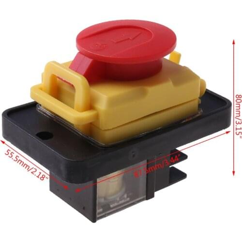 2021 New KJD12 250V 4Pin Waterproof Magnetic Start Stop No Volt Release Pushbutton Switch