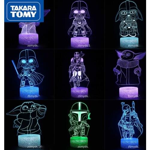 Hasbro Star Wars 3D Table Lamp Creative Gift Light Ornaments Childrens Toys 3/7/16 Color Touch LED Night Light Birthday Gift