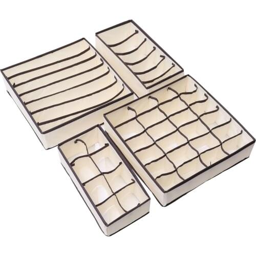 40# Dividers Drawer Organizers Closet Clothes Foldable Dresser Underwear Storage Box Bras Socks Multi-compartment Organizador