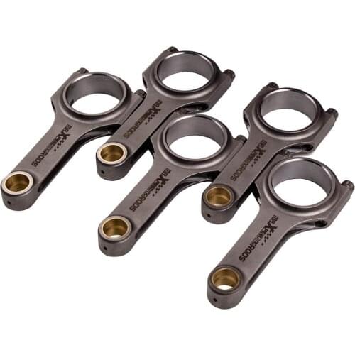 5pcs Connecting Rods for Fiat 2.0 coupe 5 cyl 20V Turbo 145mm H Beam 4340 EN24 Conrods Genuine 3/8" ARP 2000 bolts