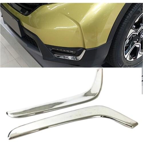 Accessories Outer Front Fog Light Lamp Eyelid Cover Decor Trim ABS For Honda CR-V 2017 2018