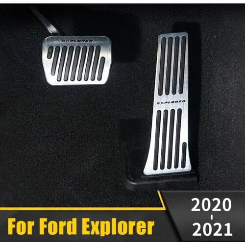 Aluminum Car Accelerator Pedal Brake Clutch Pedals Non-Slip Cover For Ford Explorer 5 2013-2019 2020 2021 Protection Accessories