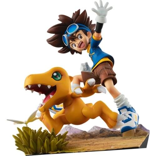 Bandai Digimon Adventure Megahouse G.E.M. Agumon Taichi Yagami Action PVC Anime Figura Model Collection Kids Toys Decorative