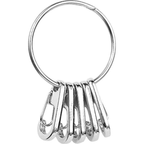 Key Rings Metal Blank Keyring Keychain Split Ring Keyfob Men Holder Outdoor Key Chains Accessories DIY Rings Women Key X6N2