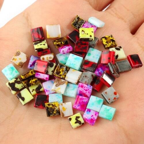 50pcs/lot Multicolor Two Hole Tila Beads Czech Glass Seed Beads for Needlework Jewelry Making Miyuki Tila Bracelets Accessories