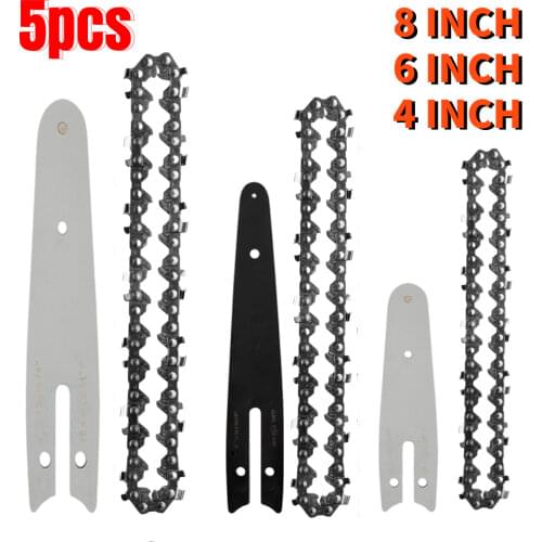 4 6 8 Inch Chains for 4/6/8 Inch Electric Saw Chainsaw Chain 6 Inches Electric Saw Parts,4 6 8 Inch chainsaw guide plate