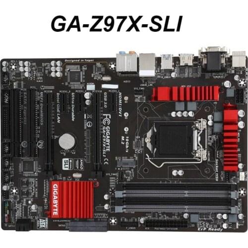 For Gigabyte GA-Z97X-SLI Original Desktop Motherboard Z97X-SLI Z97 LGA 1150 i3 i5 i7 DDR3 32G ATX Used Mainboard