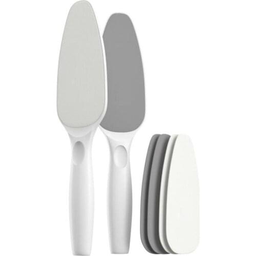 Double-sided Stone Foot Rasp Heel File Hard Dead Skin Callus Remover Exfoliating Pedicure Care Tool With 4 Replaceable Stone