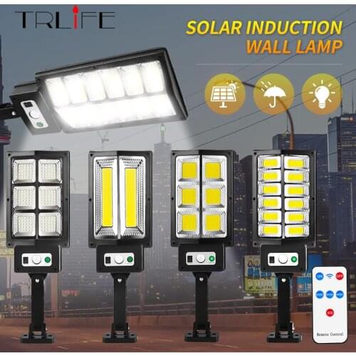 Remote Control 294COB Solar Light Motion Sensor 3Modes Smart Light IP67 Waterproof Panel Garden Wall Outdoor Solar Street Lamp