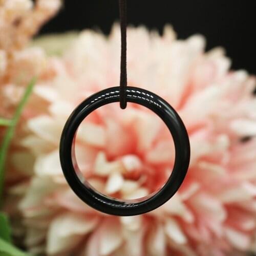 Black textured natural ring for men and women handmade brand couple ring decorated natural