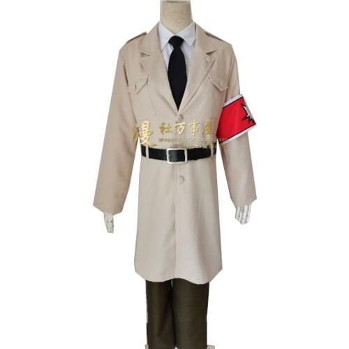 2021 Attack on Titan Season 4 Marley Military Uniform Reiner Braun Cosplay Jacket Shirt Pants Set