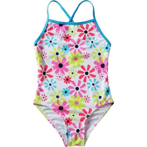 Sunflower Print Girls swimwear Girl swimsuit one-piece Children swimwear High quality Kids Swimming suit Beachwear