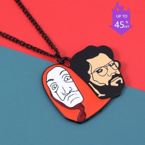La Casa De Papel Necklace The House of Paper Pendant Money Heist Keychain Salvador Dali DIY Photo Jewelry