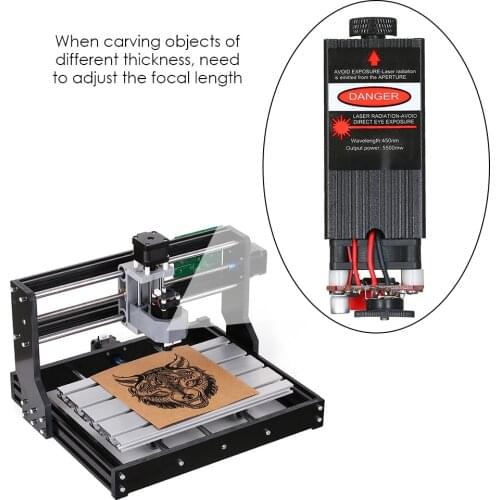 Laser Module 500mw / 405nm, 2500mw / 450nm, 5500mw / 450nm Focusable for CNC Engraving/ Laser Engraving