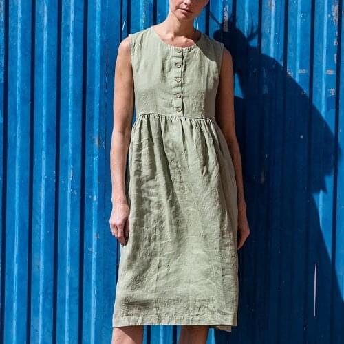 Летние платья на пуговицах MCAO China At AliExpress