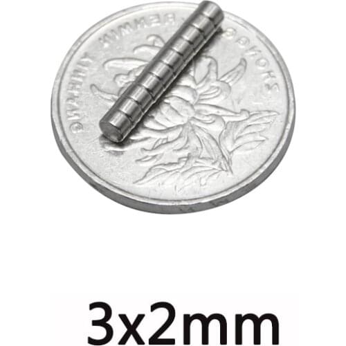100~300pcs 3x2Search Minor Diameter Magnet 3mm x 2mm Bulk Small Round Magnets 3x2mm Neodymium Disc Magnets 3*2strong magnetic