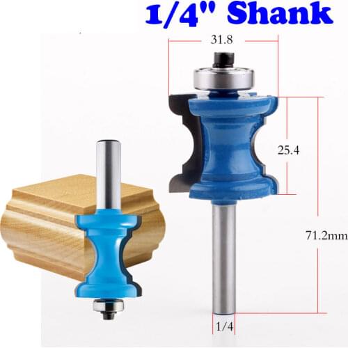 New 1/4'' Shank Bullnose Bead Column Face Molding Router Bit For Woodworking Tools
