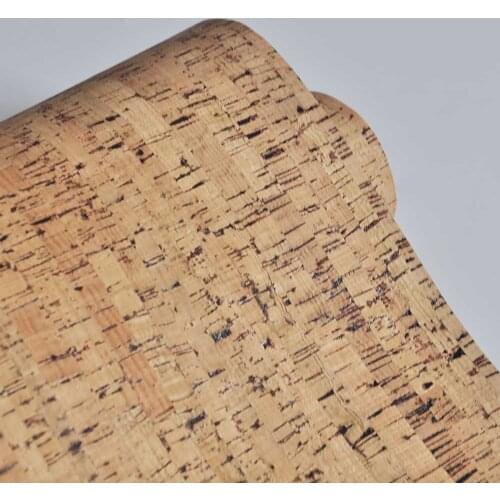 MY WIND 0.91*5.5M/Roll Bamboo knot Natural Taffy with Anthracite Color Cork Metallic Wallpaper