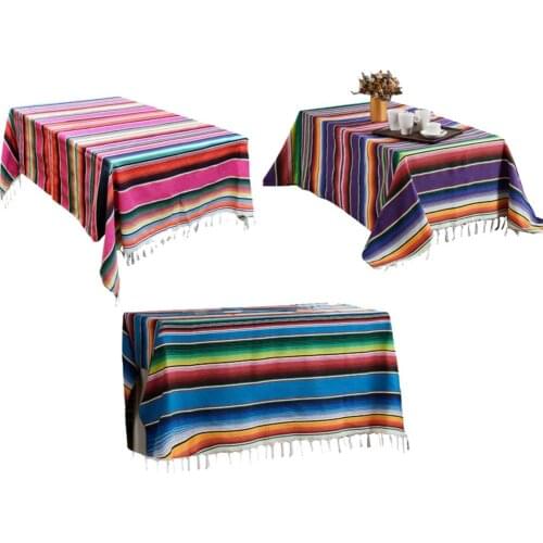 Beach Blanket National Style Dust Cloth Handmade Rainbow Blanket Family Tapestry Beach Picnic Mat Sofa Bed Cloth Household Decor