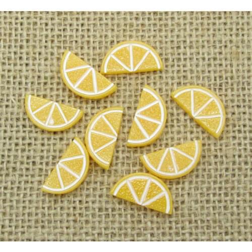 20Pcs Mixed Fruit Lemon Resin Decoration Crafts Flatback Cabochon Scrapbook DIY Embellishments Accessories Buttons