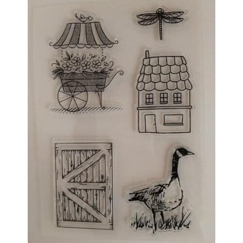 DIY Simple Goose Farm Garden Transparent Silicone Rubber Clear Stamps Cartoon for Scrapbooking