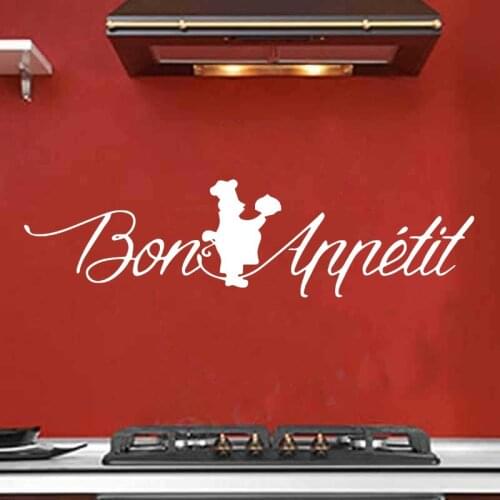 Removable Chef Vinyl Wall Stickers For Kitchen Hotel Restaurant Decoration Decals Quotes Wallpaper Room Home Decor Poster HY2028