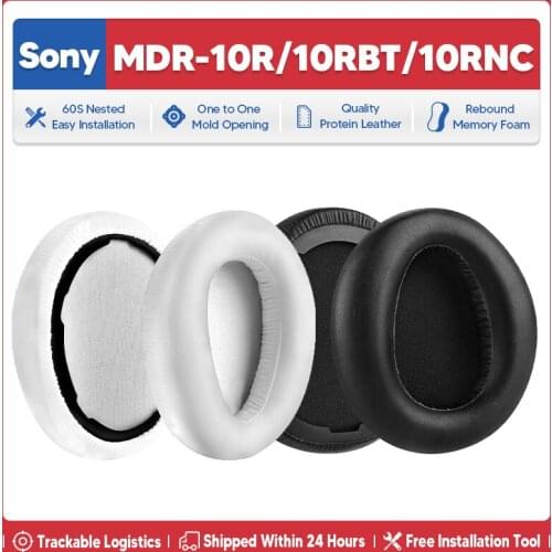 Replacement Protein Leather Earpads Ear Pads Cushion Muffs Repair Parts for Sony MDR-10RBT MDR-10RNC MDR-10R Headphones Headsets
