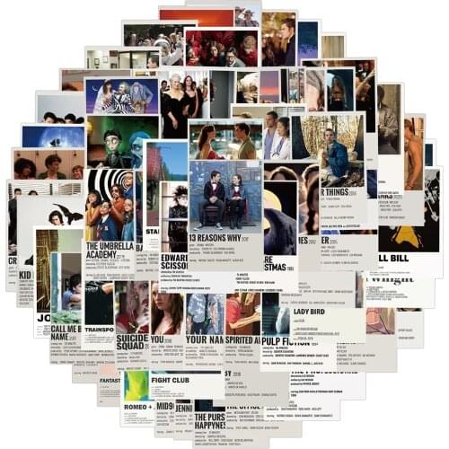 10/30/64pcs Mixed Classic Movie Anime Stickers Skateboard Motorcycle Guitar Laptop Phone Luggage Car Graffiti Sticker Decal Toys