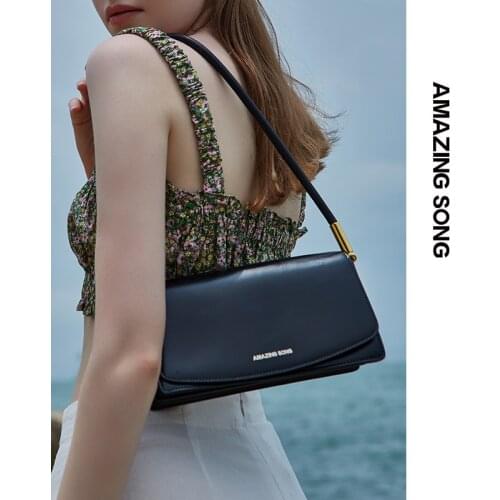Amazing Song Baguette Bag New Underarm Bag Female Wild Fashion One-Shoulder ins Super Fire Niche Handbag