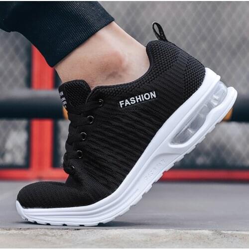 Light Weight Running Shoes For Men Sport Shoes Air Cushion Sneakers Jogging Men Casual Wear-resistant Breathable Male Trainers