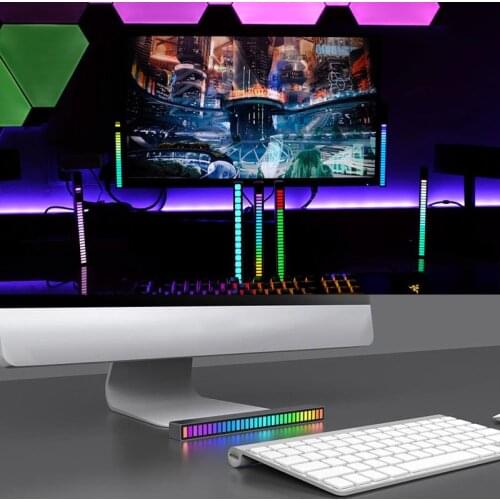 LED Strip Light Sound Control Pickup Rhythm Ambient Light Music Atmosphere Light RGB Tube USB Energy-Saving Lamp Ambient Light
