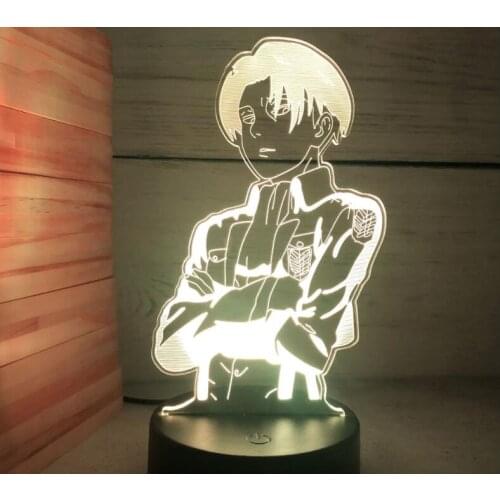 Attack on Titan Led Night Light for Girls Bedroom Decor Light Touch Sensor Rgb Colorful Night Light Anime Cartoon Led Table Lamp