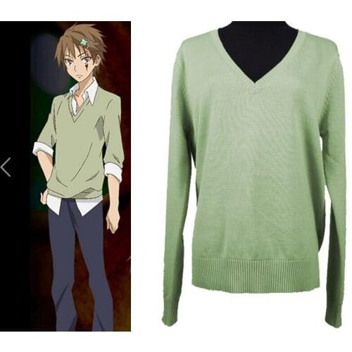 PUPA cartoon sweater pullover long-sleeved light green animation around COS JK uniforms